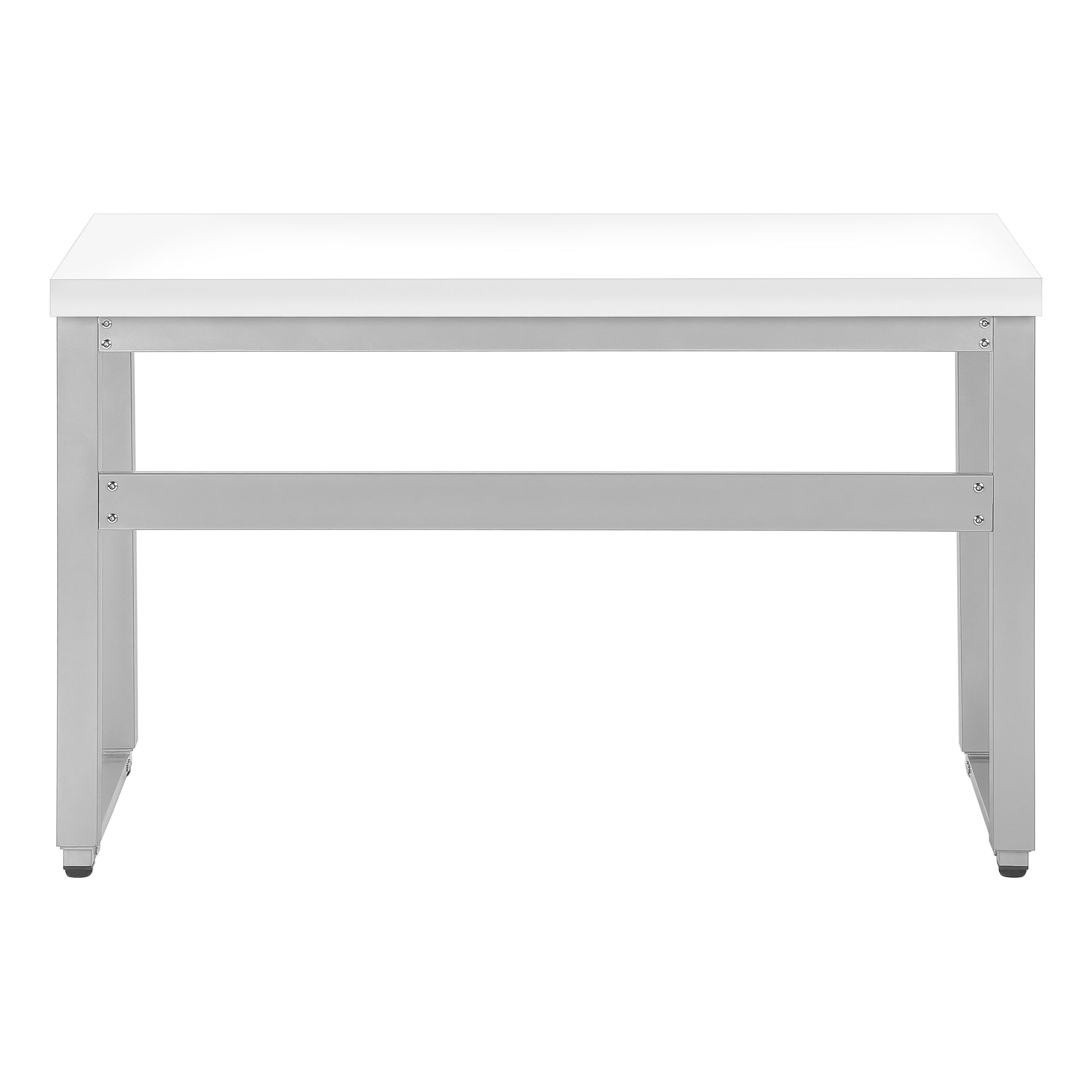 White Adjustable Height 47" Home Office Desk