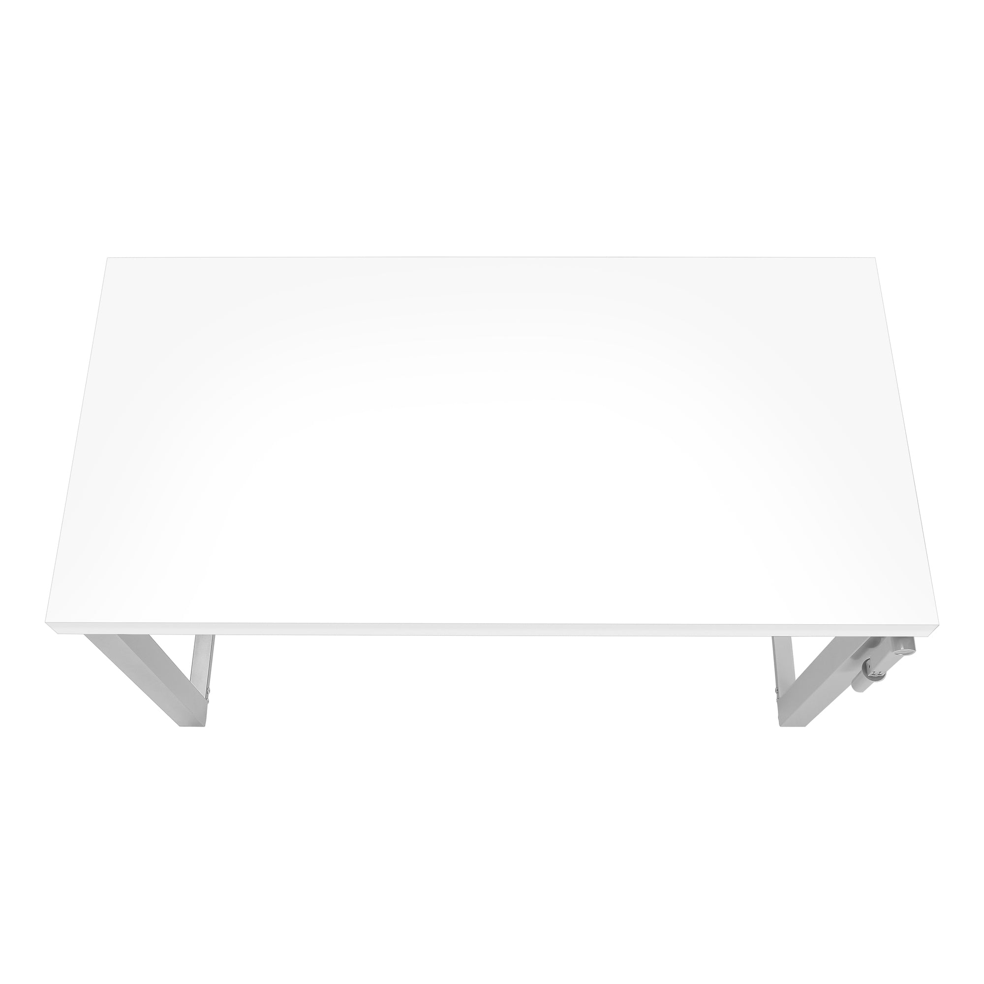 White Adjustable Height 47" Home Office Desk