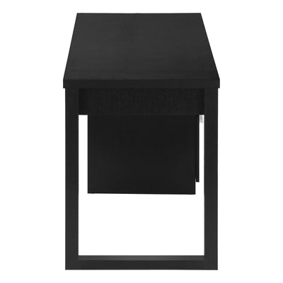 47" Black Floating Computer Desk with Storage