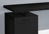 47" Black Floating Desktop Workstation with Storage