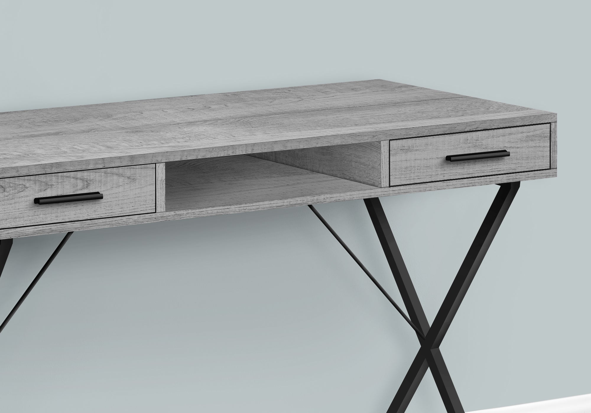Grey 42" Trestle Workstation with Storage