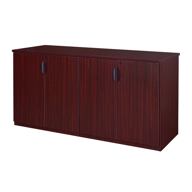 72" Contemporary Mahogany Storage Credenza