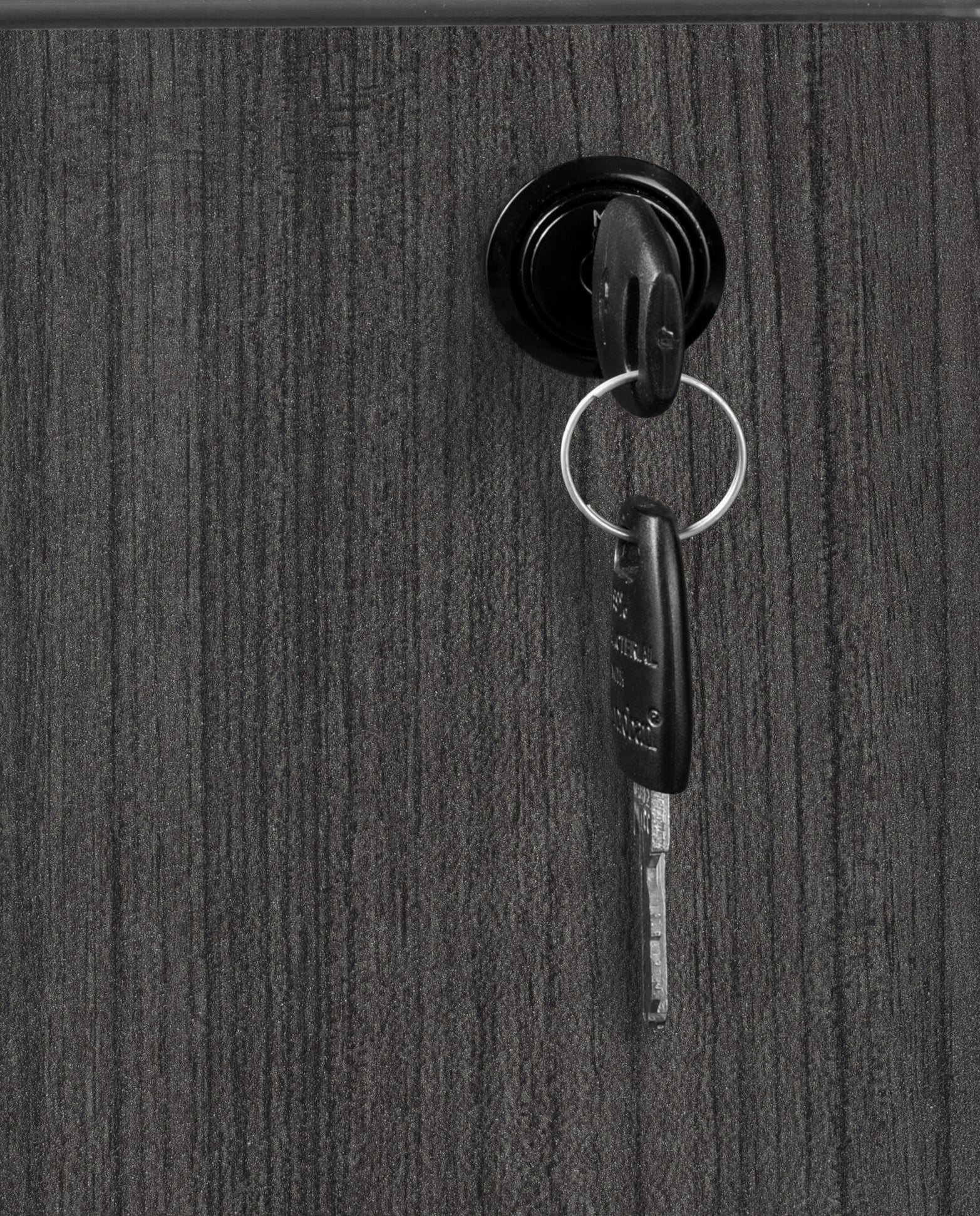 Premium Ash Gray U-shaped Desk with Locking Pedestal & Wire Management