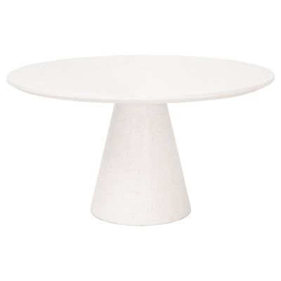 Concrete 55" Ivory Round Conference Table