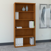 72" L-shaped Desk with Mobile Pedestal in Natural Cherry/Graphite Gray