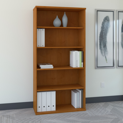 72" L-shaped Desk with Mobile Pedestal in Natural Cherry/Graphite Gray