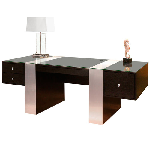 Executive office desk with built-in storage and professional finish