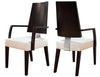 Modern Wenge & White Leather Conference / Guest Chair (Set of TWO)