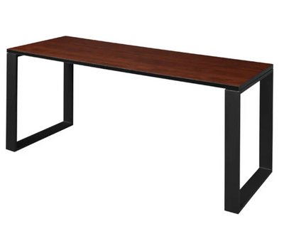 60" Premium Desk with White Top and Black Frame