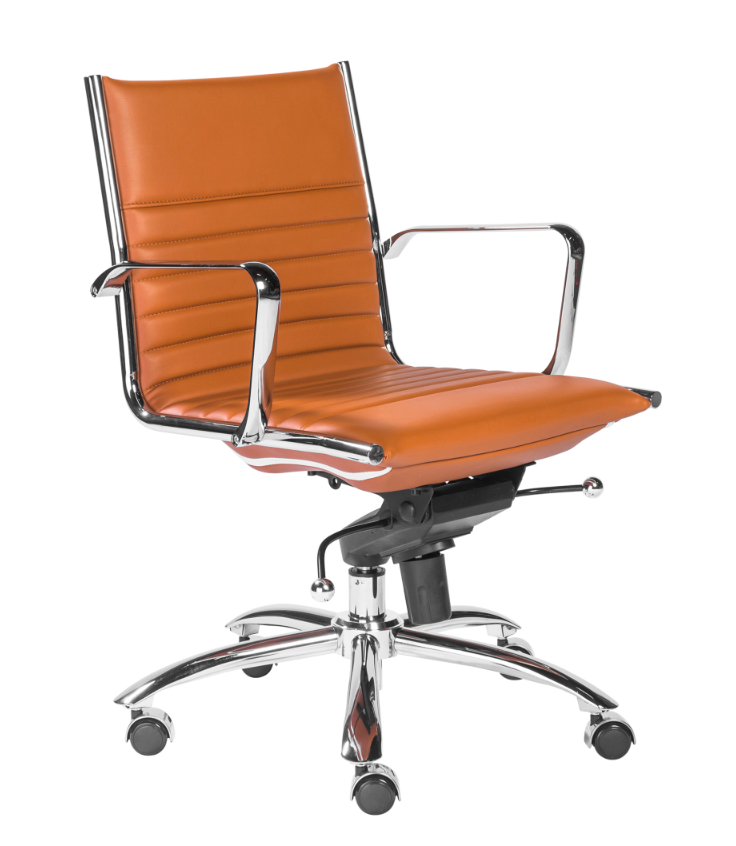 Orange leather office chair hot sale