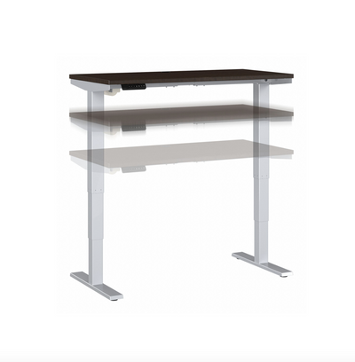 60" Sit - Stand Office Desk in Mocha Cherry with Motorized Height Adjustment