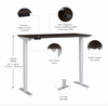 60" Sit - Stand Office Desk in Mocha Cherry with Motorized Height Adjustment