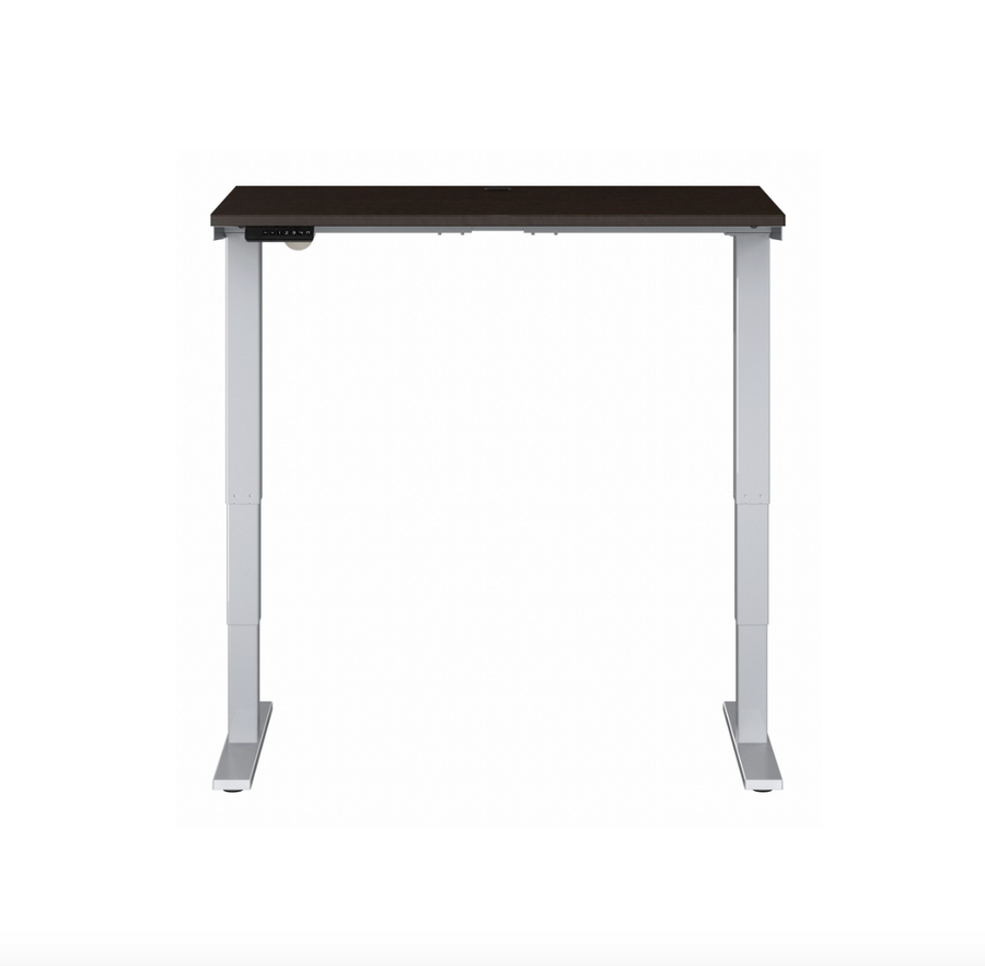 48" Mocha Cherry Sit-Stand Office Desk with Motorized Height Adjustment