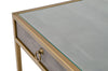 49" Brushed Gold and Strand Shagreen Desk