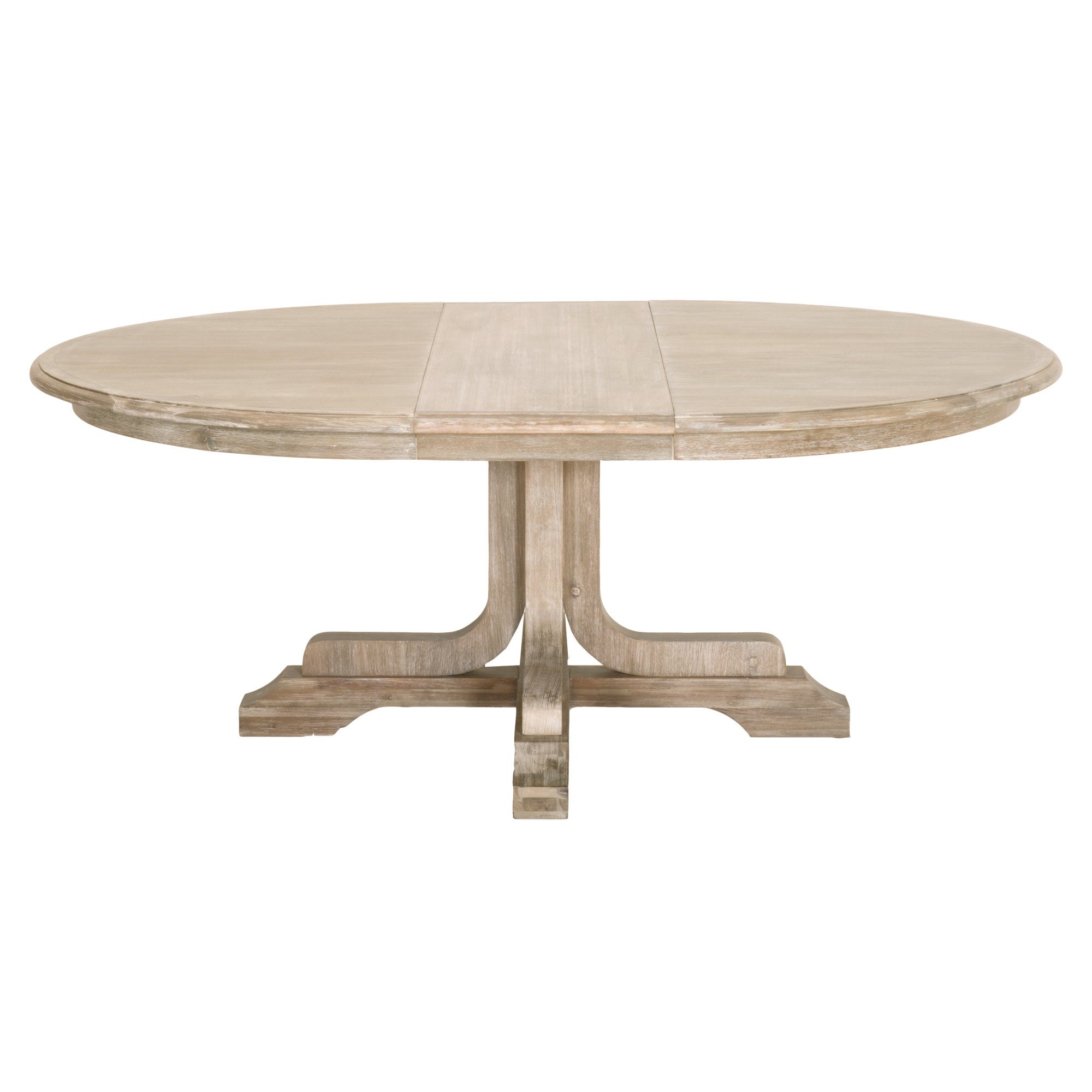 Natural Gray Acacia Expandable 60" - 77.5" Round Meeting Table