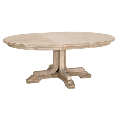 Natural Gray Acacia Expandable 60" - 77.5" Round Meeting Table