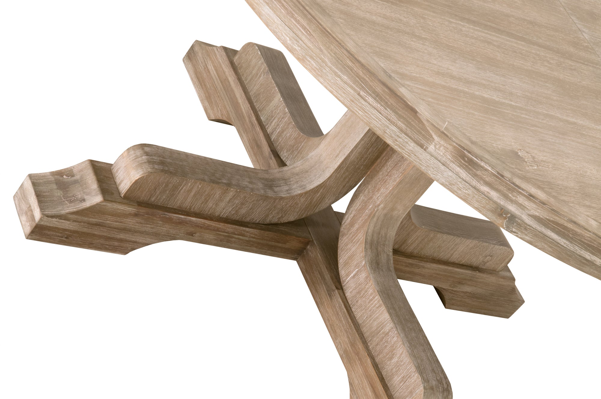 Natural Gray Acacia Expandable 60" - 77.5" Round Meeting Table