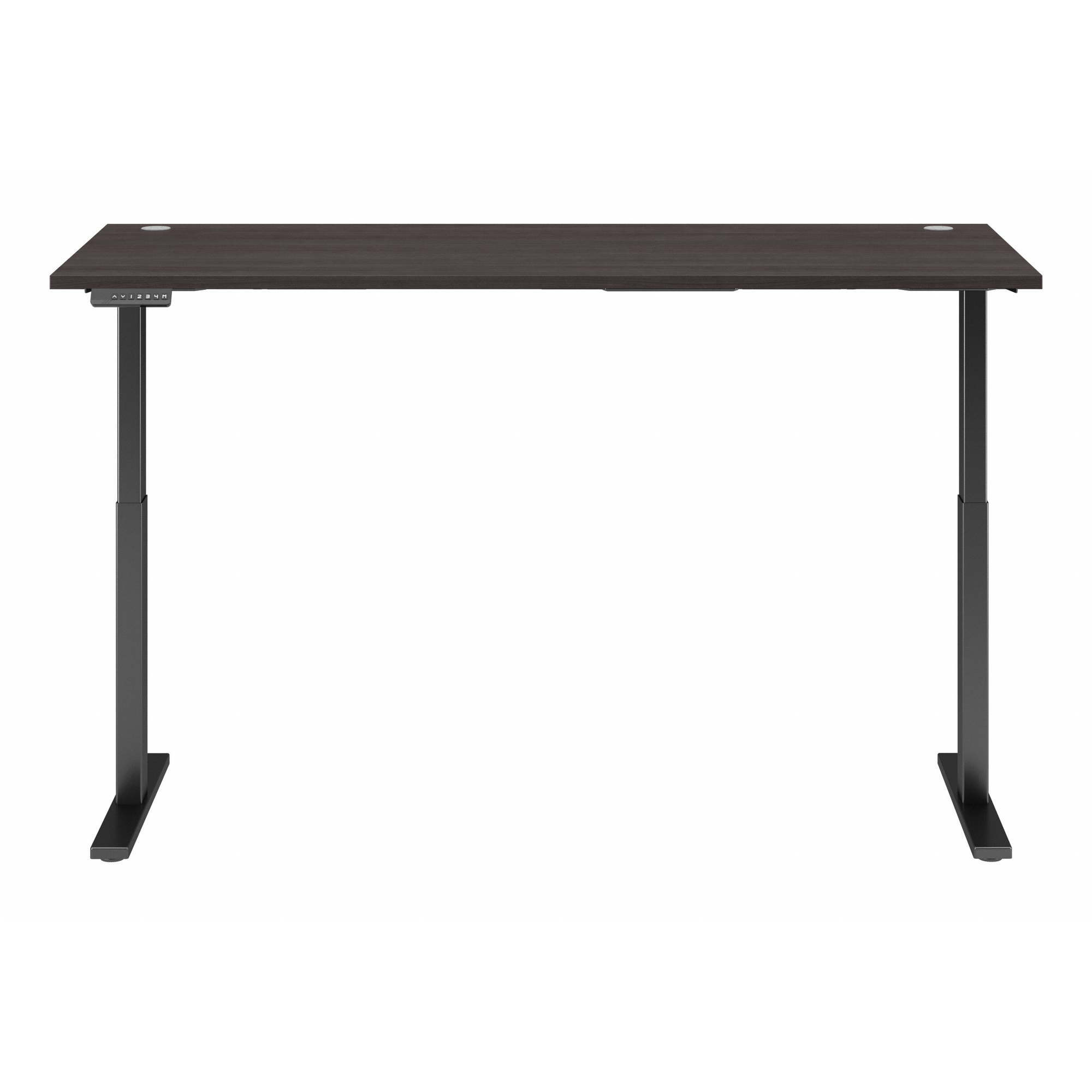 72" Modern Standing Office Desk in Storm Gray with Black Base