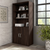 36" Modern Tall Bookcase in Black Walnut