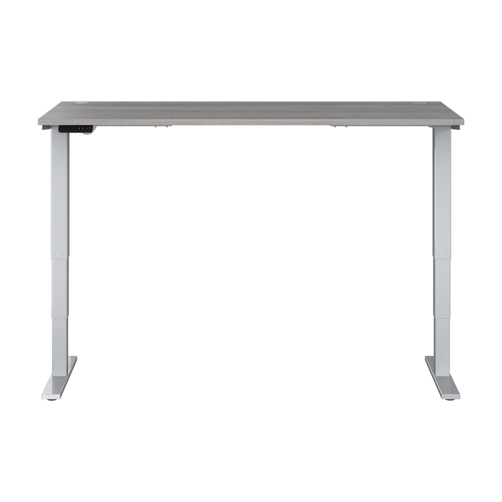 72" Large Modern Standing Office Desk in Platinum Gray with Metallic Base