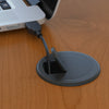 Natural Cherry & Graphite L-Shaped Desk with Mobile File