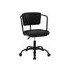Black Modern Office Chair with Looped Arms
