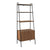 72" Mocha Woodgrain & Metal Ladder Bookcase with Cabinet