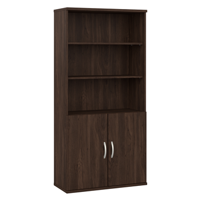 36" Modern Tall Bookcase in Black Walnut