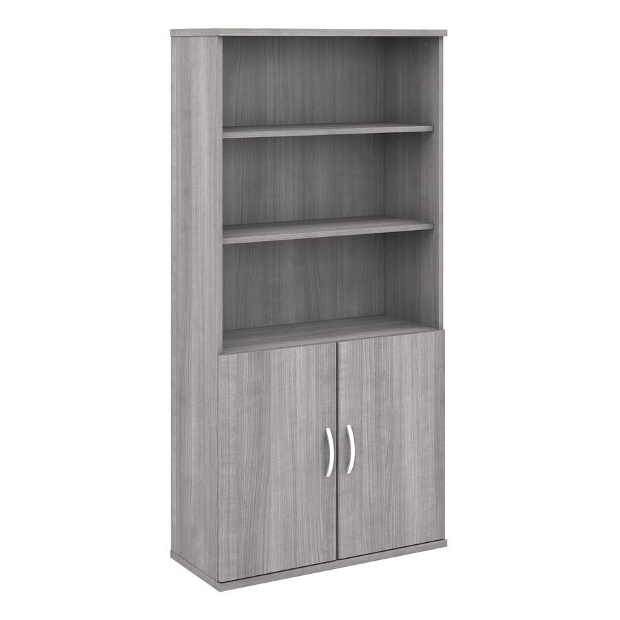 36" Modern Tall Bookcase in Platinum Gray