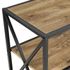 60" Industrial X-Frame Steel & Barn Wood Credenza