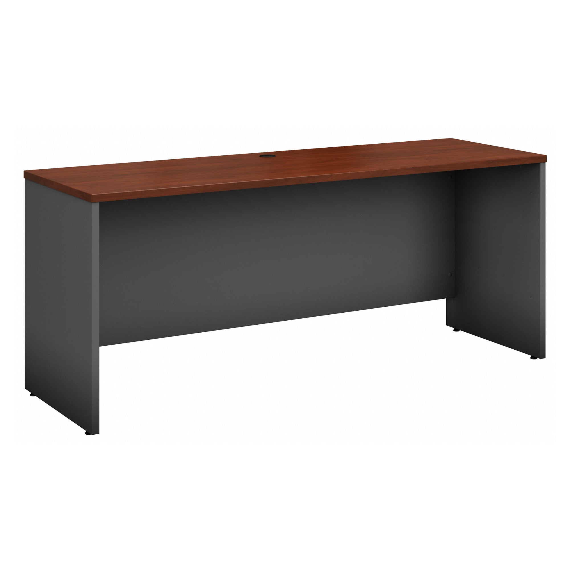 72" Narrow Executive Desk in Hansen Cherry/Graphite Gray