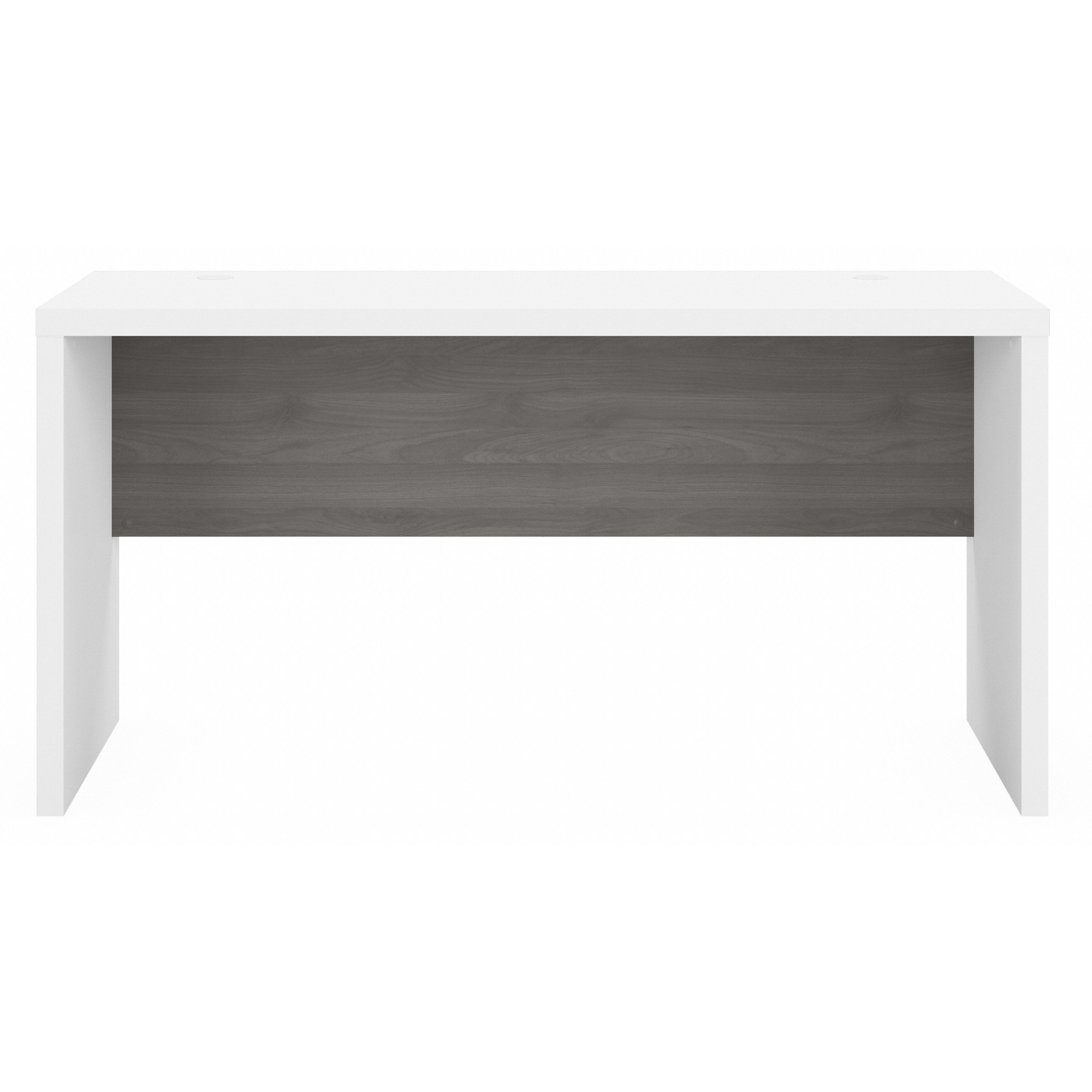 60" Modern Narrow Office Desk in Pure White and Modern Gray