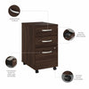 Black Walnut 72" Modern Office Desk with Mobile Pedestal