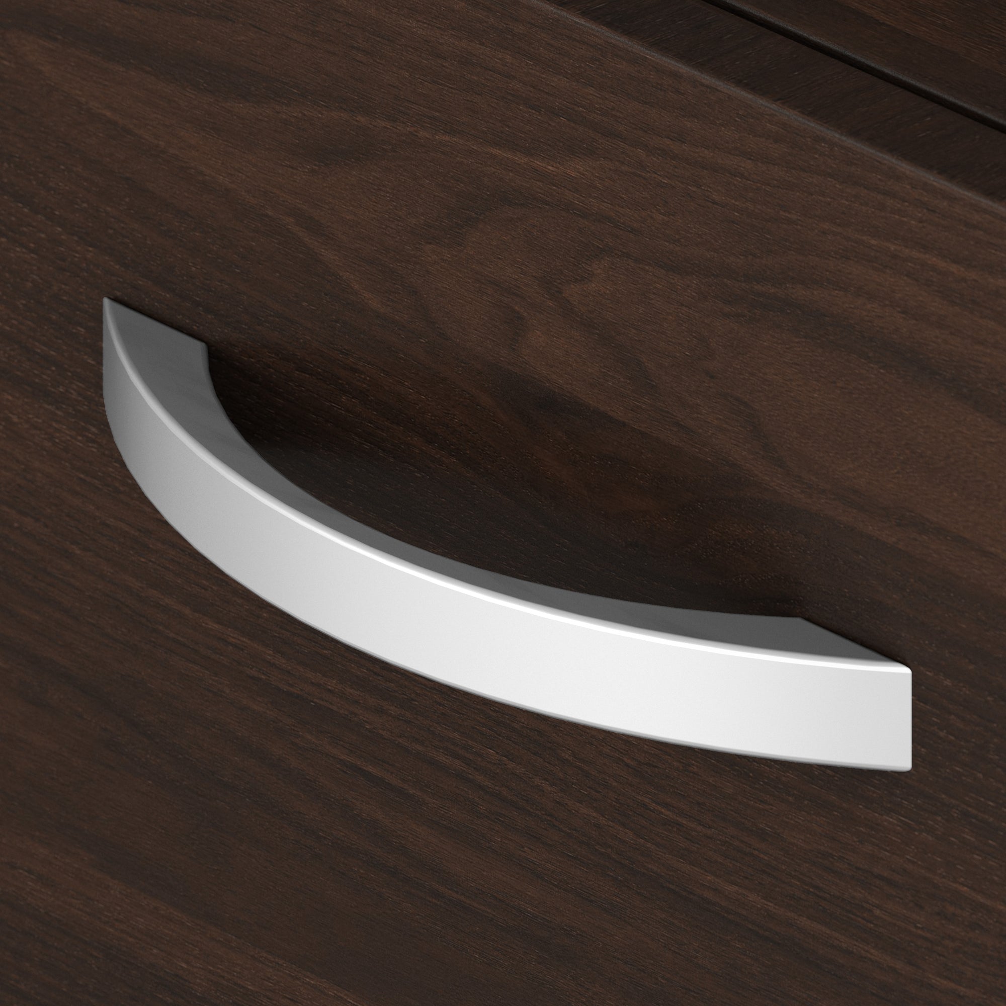 Black Walnut 72" Modern Office Desk with Mobile Pedestal