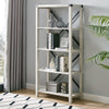 64" Stone Gray Bookcase with X-Framing