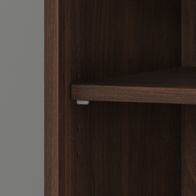 36" Modern Tall Bookcase in Black Walnut