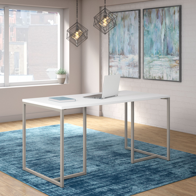60" Elegant Modern Table Office Desk in White