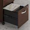 16" Pre-Assembled Mobile 2-Drawer File Cabinet in Black Walnut