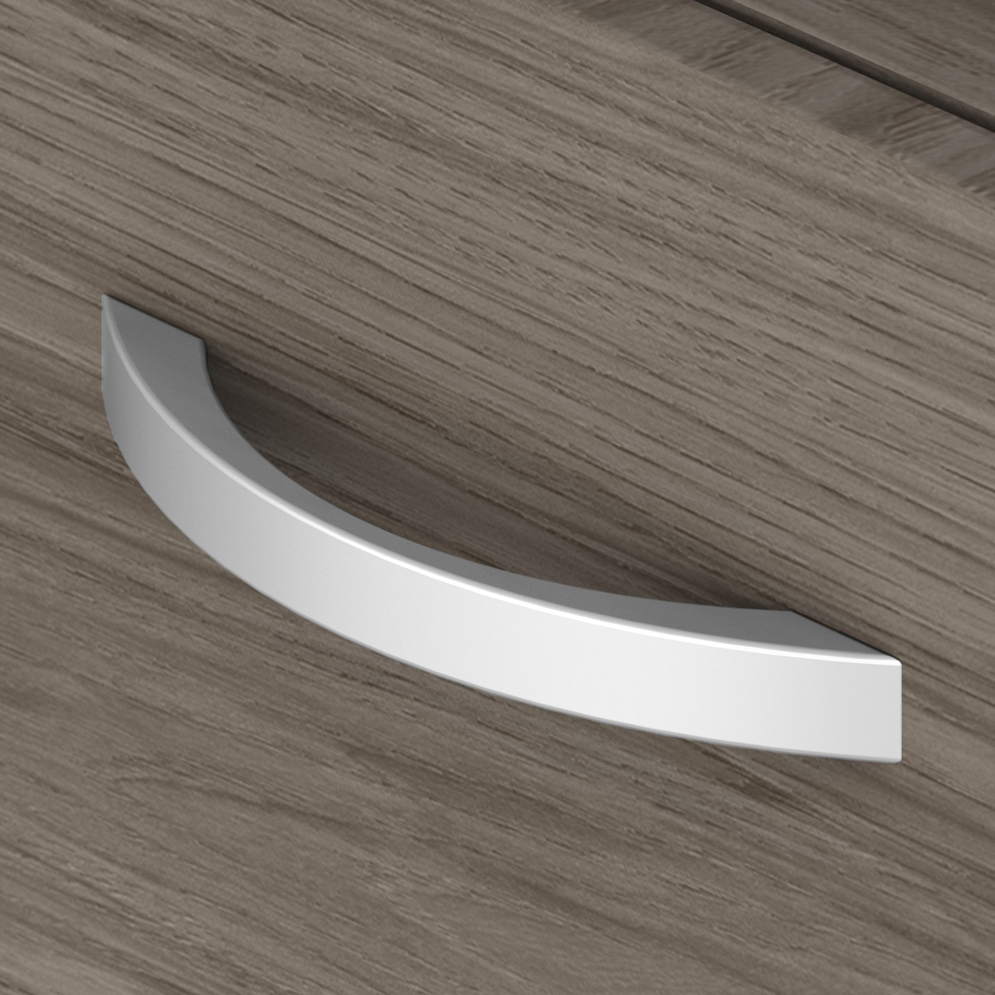 Modern Hickory 72" x 72" L-shaped Desk with Mobile Pedestal