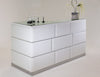 Bar Counter in White Lacquer or Wenge