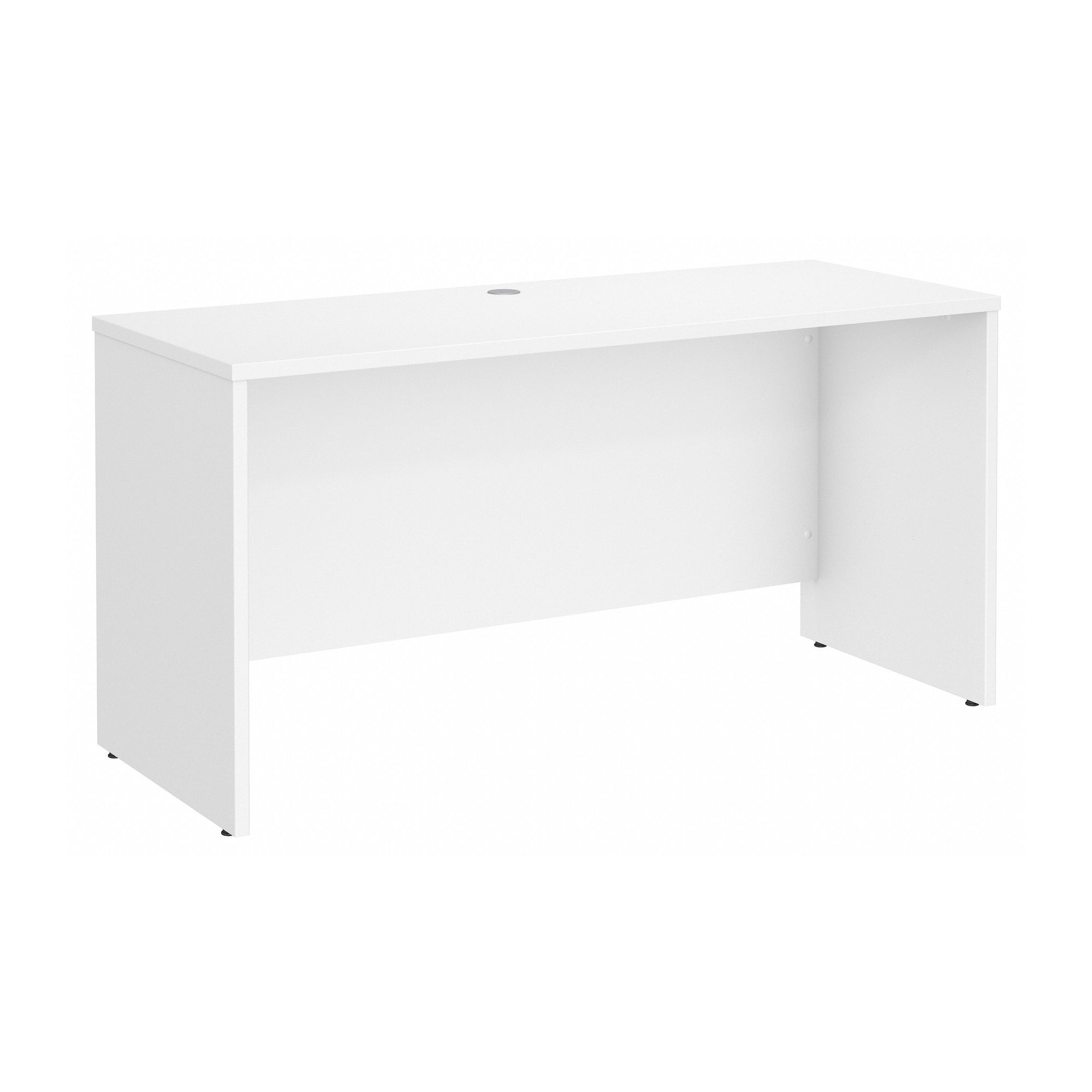 60" Elegant Modern Office Desk with Privacy Panel in White