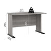 48" Rugged Modern Office Desk in Platinum Gray