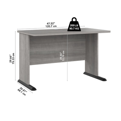 48" Rugged Modern Office Desk in Platinum Gray