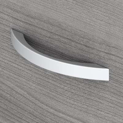 Platinum Gray 60" x 72" Modern L-shaped Office Desk with Mobile File