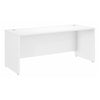 72" Sleek Modern Office Desk with Privacy Panel in White