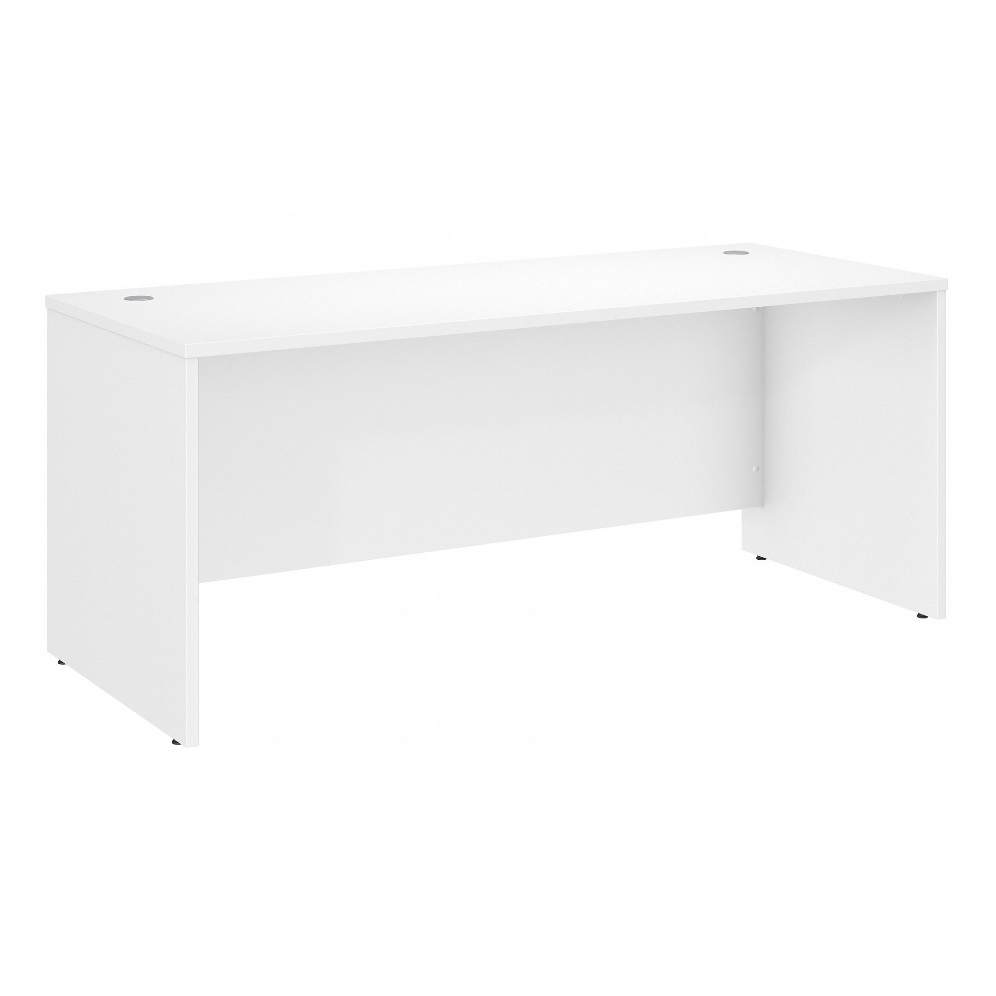 72" Sleek Modern Office Desk with Privacy Panel in White
