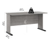 60" Rugged Modern Office Desk in Platinum Gray