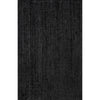 Charcoal Jute Hand-Woven Indoor Office Rug (Multiple Dimensions)