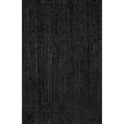 Charcoal Jute Hand-Woven Indoor Office Rug (Multiple Dimensions)