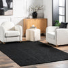 Charcoal Jute Hand-Woven Indoor Office Rug (Multiple Dimensions)